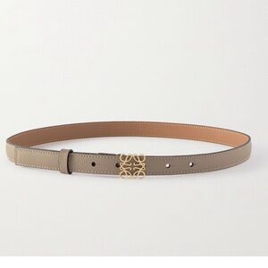 Loewe Anagram Textured Leather Belt.